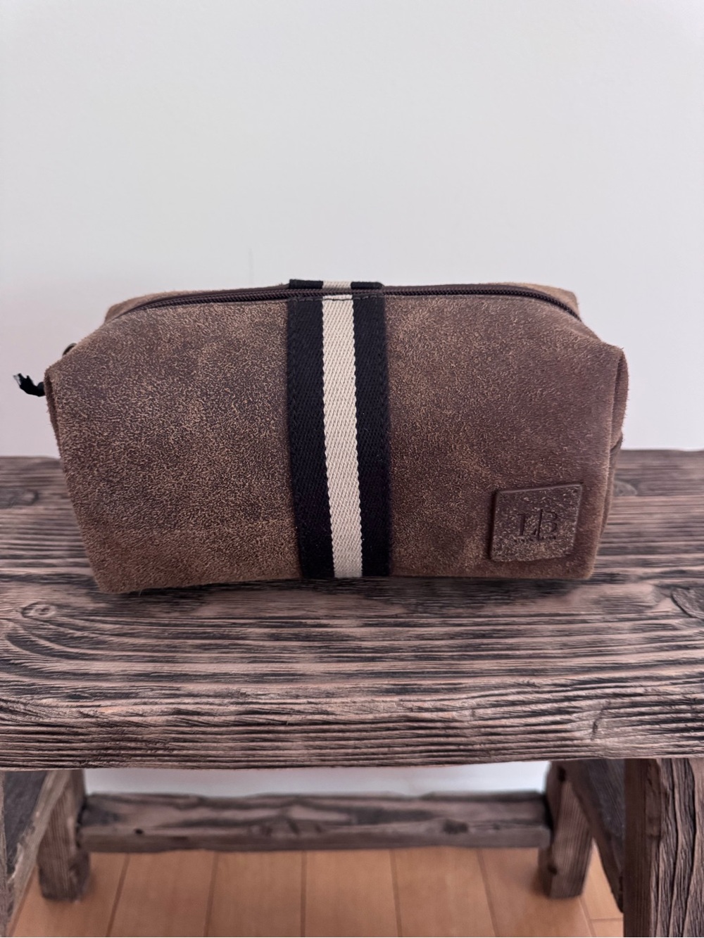 Men's Lloyd Baker GENUINE LEATHER Travel bag with Contrast Stripe